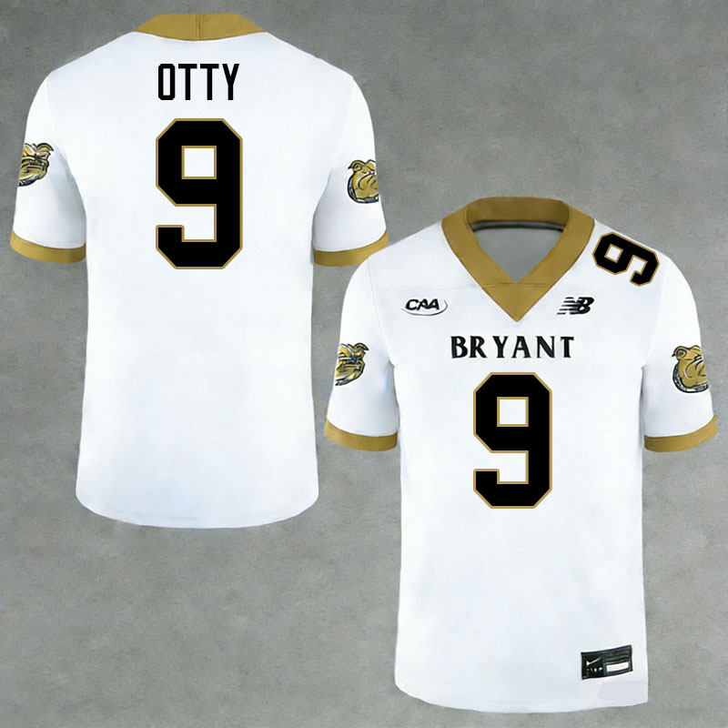Bryant Bulldogs #9 Michael Otty College Football Jerseys,Uniforms-White Bryant Bulldogs #9 Michael Otty College Football Jerseys,Uniforms-White
